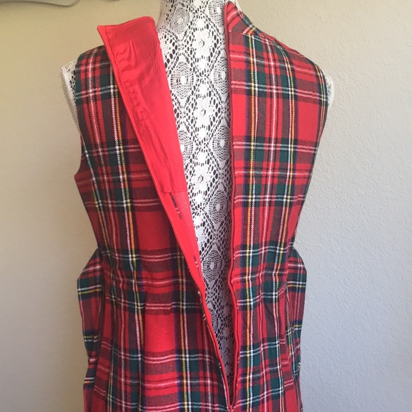 Vintage tartan plaid  Saks Fifth Avenue jumper - Picture 7 of 10